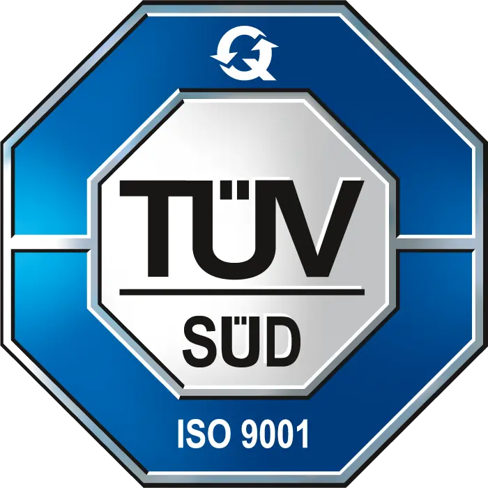 TÜV-Siegel zur Zertifizierung nach DIN EN ISO 9001